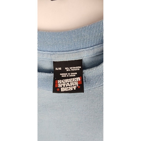 Vtg Friends Of Quetico Park Shirt Mens Large Blue Moose Nature Single Stitch - Picture 5 of 5